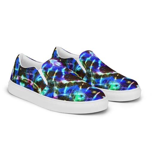 Galactic Vein on a Men's Slip-On Canvas Shoes