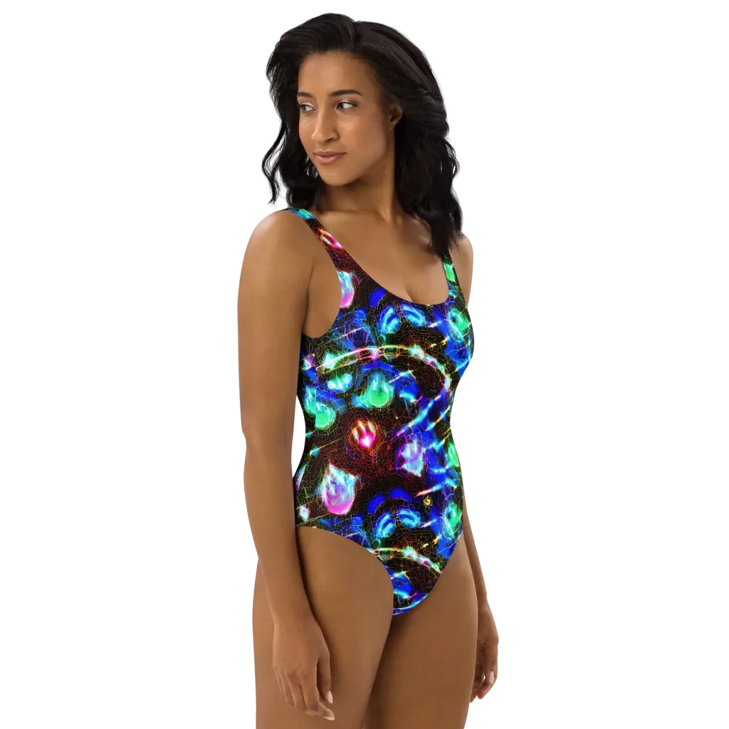 Galactic Vein on One-Piece Swimsuit — Right