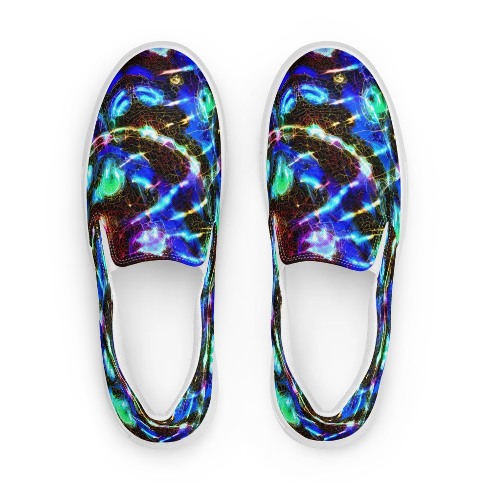 Galactic Vein on Women's Slip-On Canvas Shoes — Front