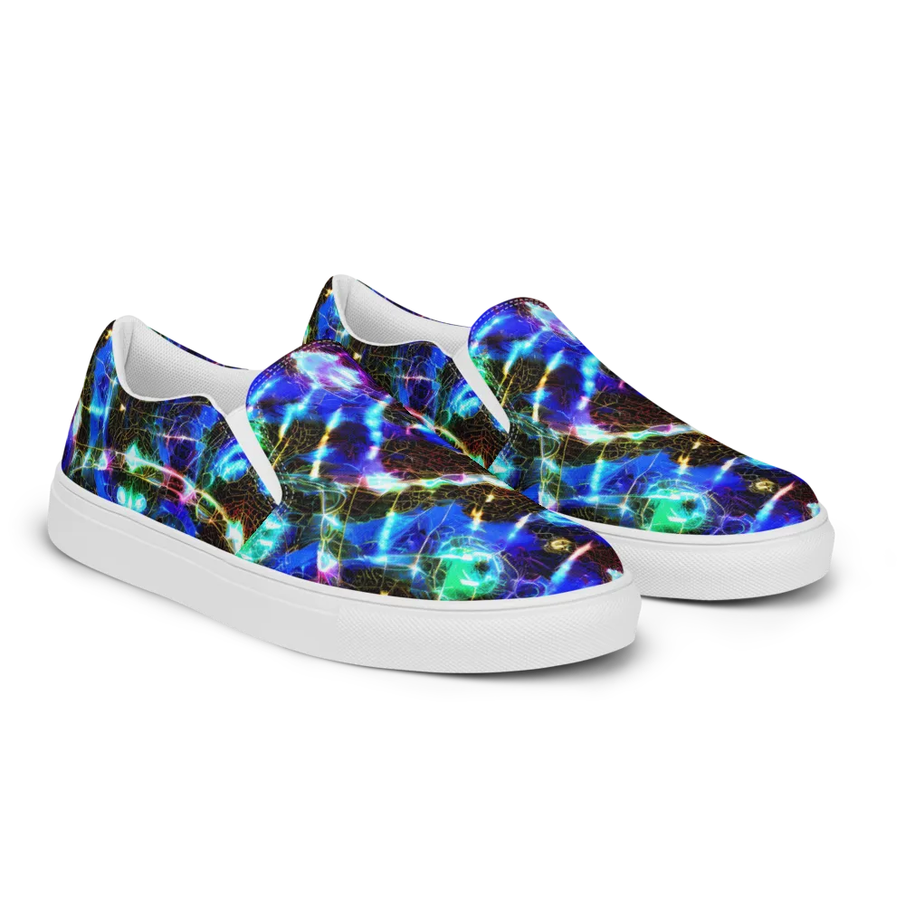Galactic Vein on Women's Slip-On Canvas Shoes — Right Front