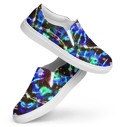 Galactic Vein on a Women's Slip-On Canvas Shoes