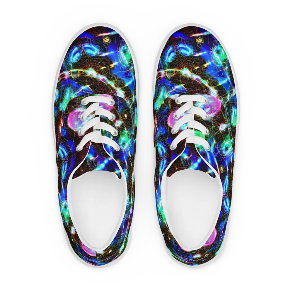 Galactic Vein on Men's Lace-Up Canvas Shoes — Front