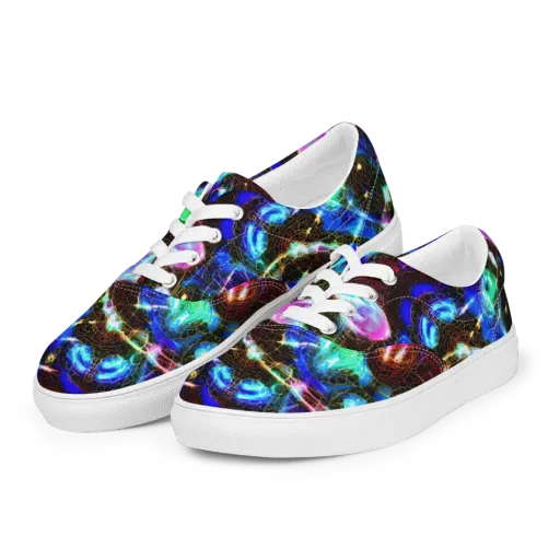 Galactic Vein on a Men's Lace-Up Canvas Shoes