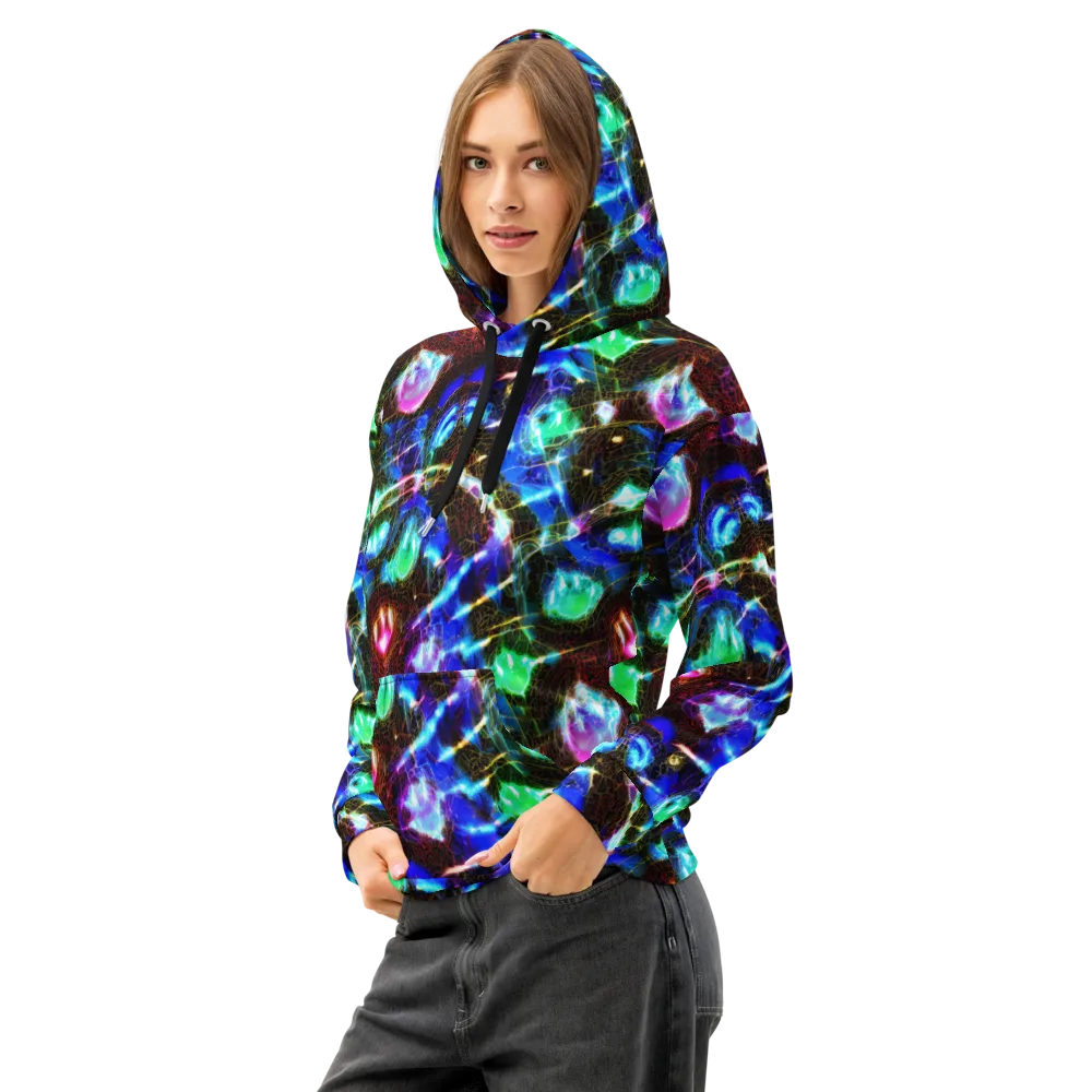 Galactic Vein on Cotton Hoodie — Left Front