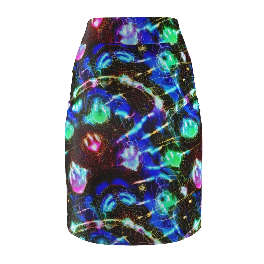 Galactic Vein on Pencil Skirt — Back
