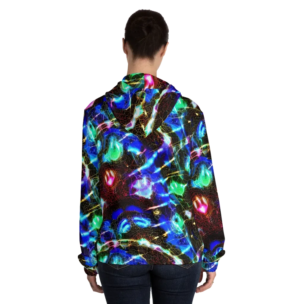 Galactic Vein on Women's Full-Zip Hoodie — Back On Person