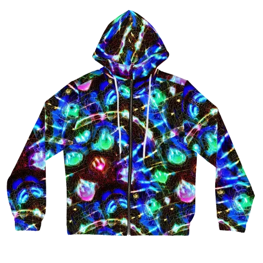 Galactic Vein on a Women's Full-Zip Hoodie