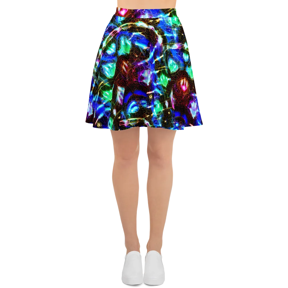 Galactic Vein on Skater Skirt — Front