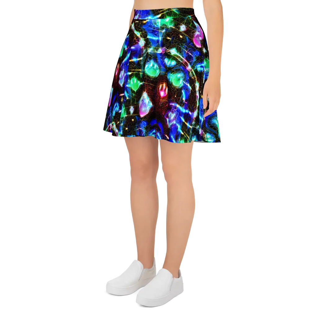Galactic Vein on Skater Skirt — Left