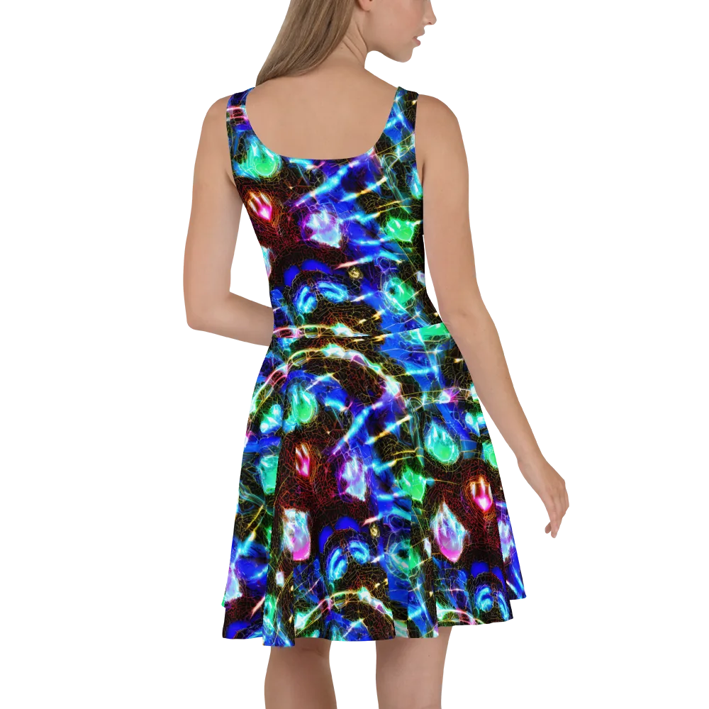 Galactic Vein on Skater Dress — Back