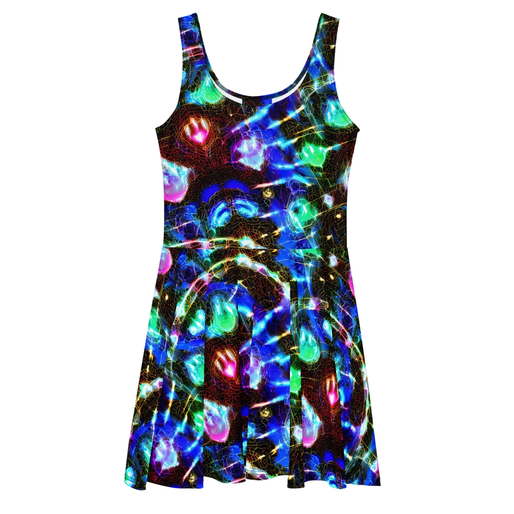 Galactic Vein on Skater Dress — Front