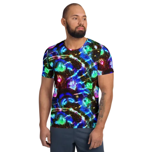 Galactic Vein on a Men's Athletic T-Shirt