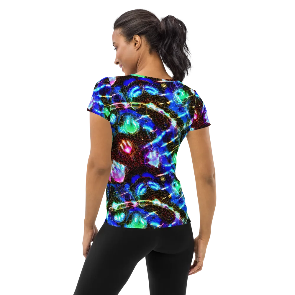 Galactic Vein on Women's Athletic T-Shirt — Back