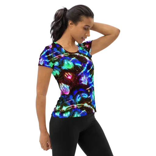 Galactic Vein on a Women's Athletic T-Shirt