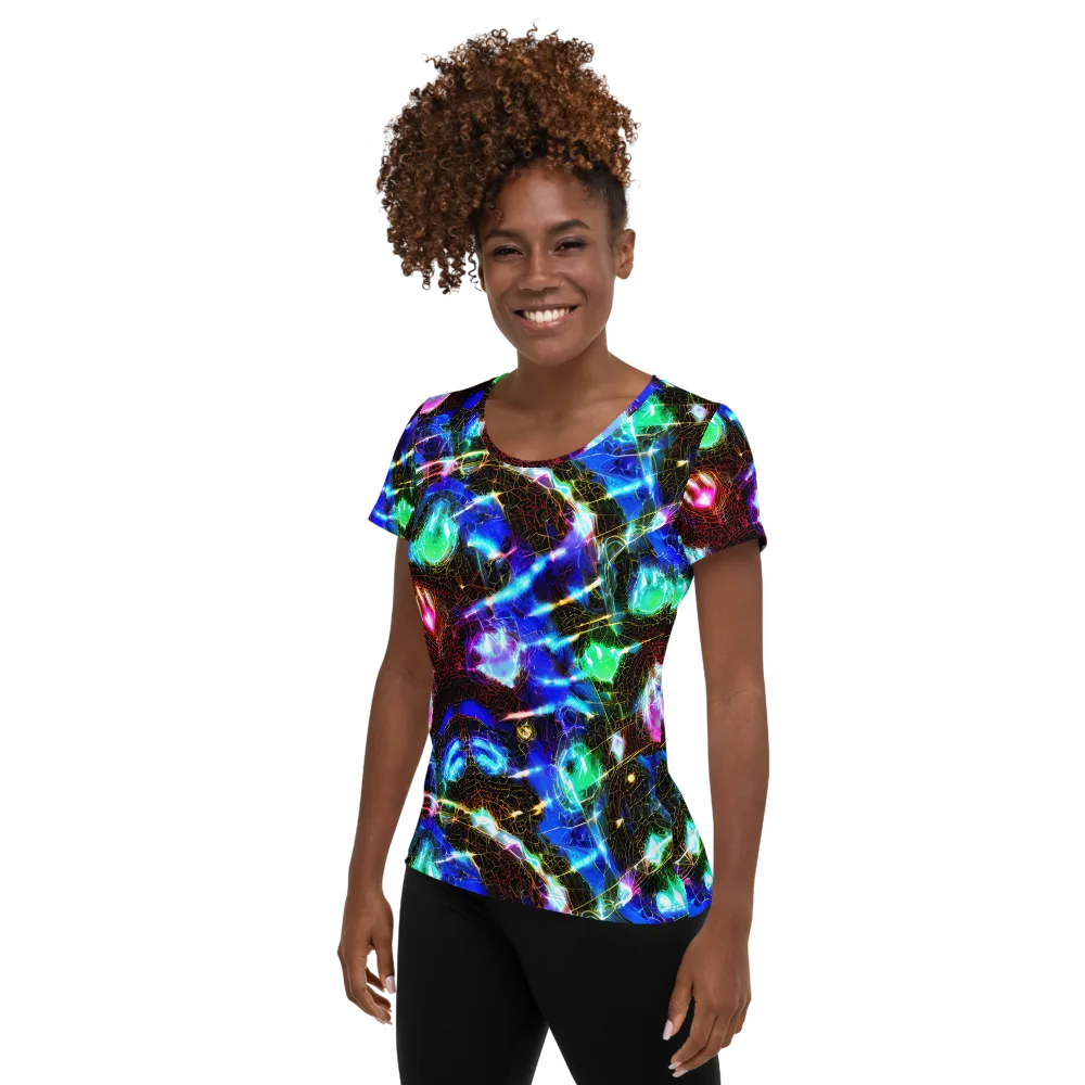 Galactic Vein on Women's Athletic T-Shirt — Left