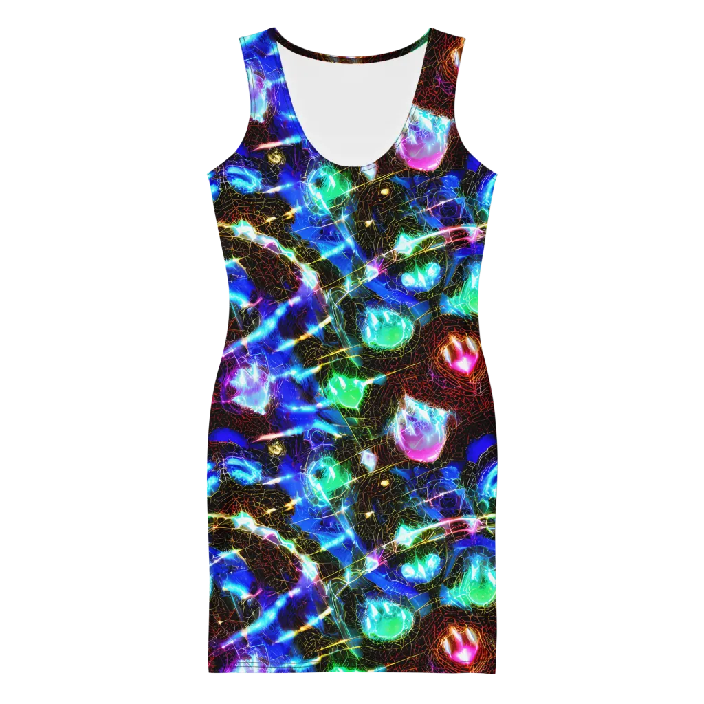 Galactic Vein on Bodycon Dress — Front
