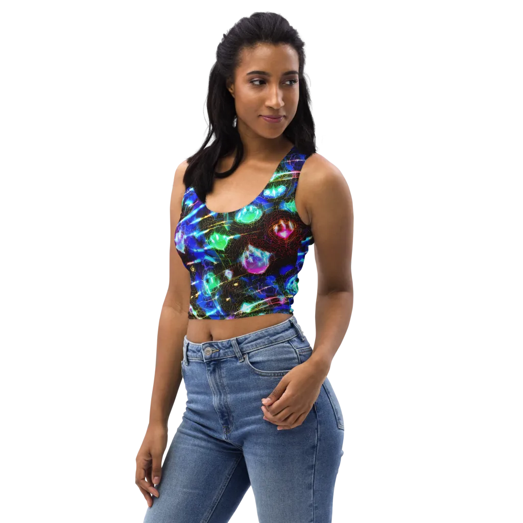 Galactic Vein on Crop Top — Left Front