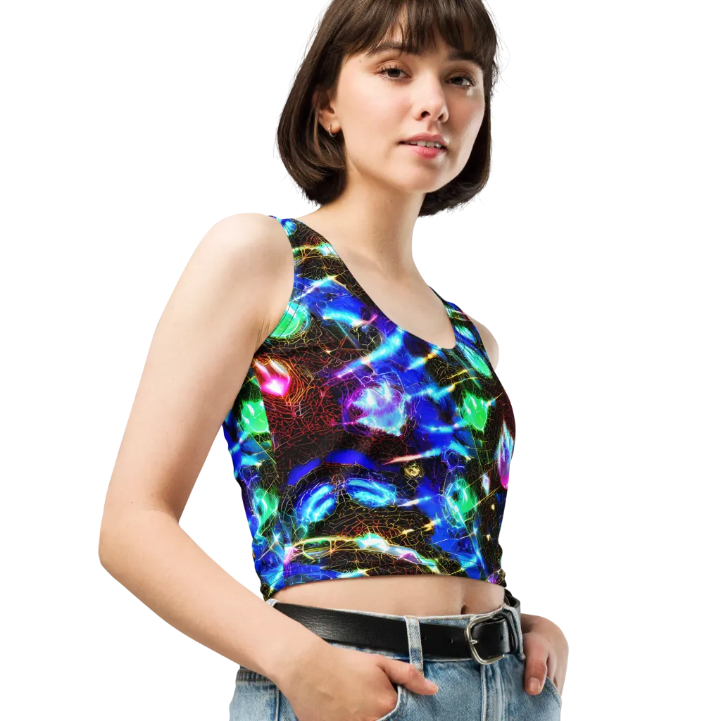 Galactic Vein on Crop Top — Right Front