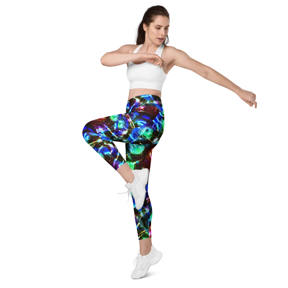 Galactic Vein on Leggings with Pockets — Left Front