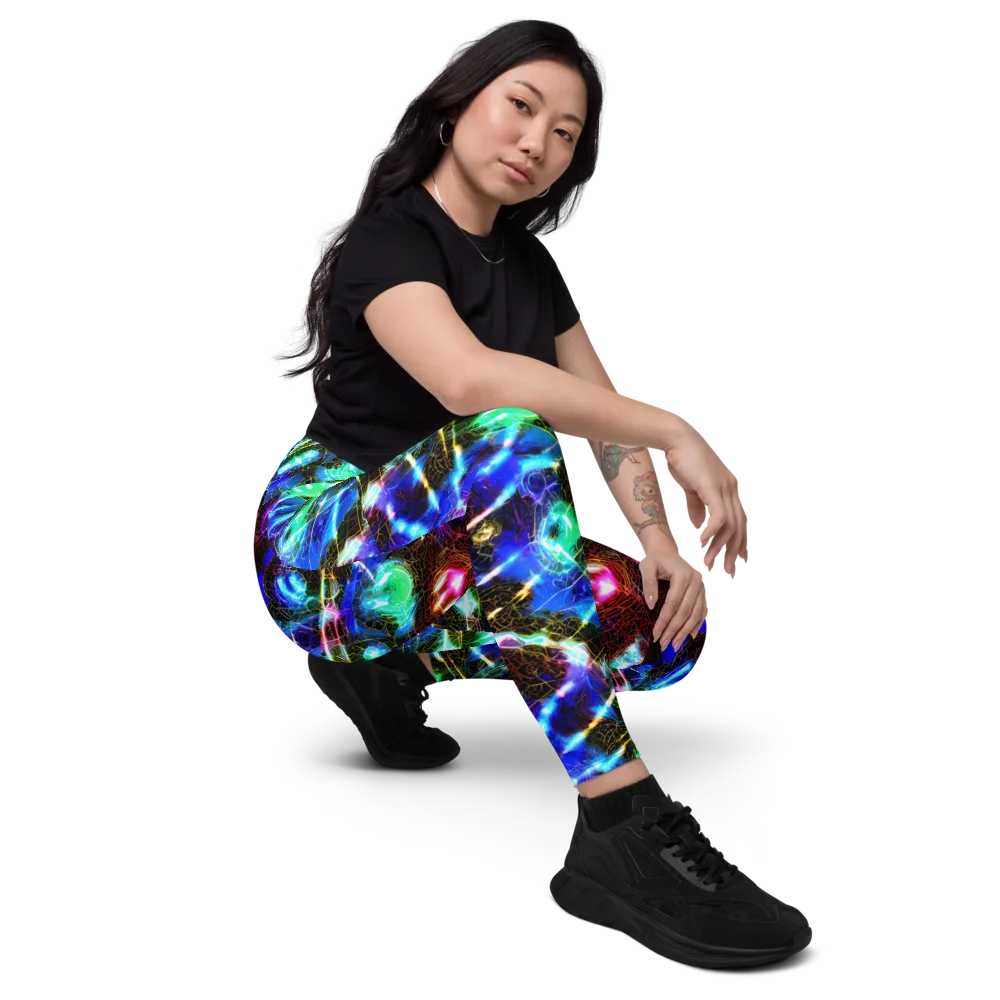 Galactic Vein on Leggings with Pockets — Right Front