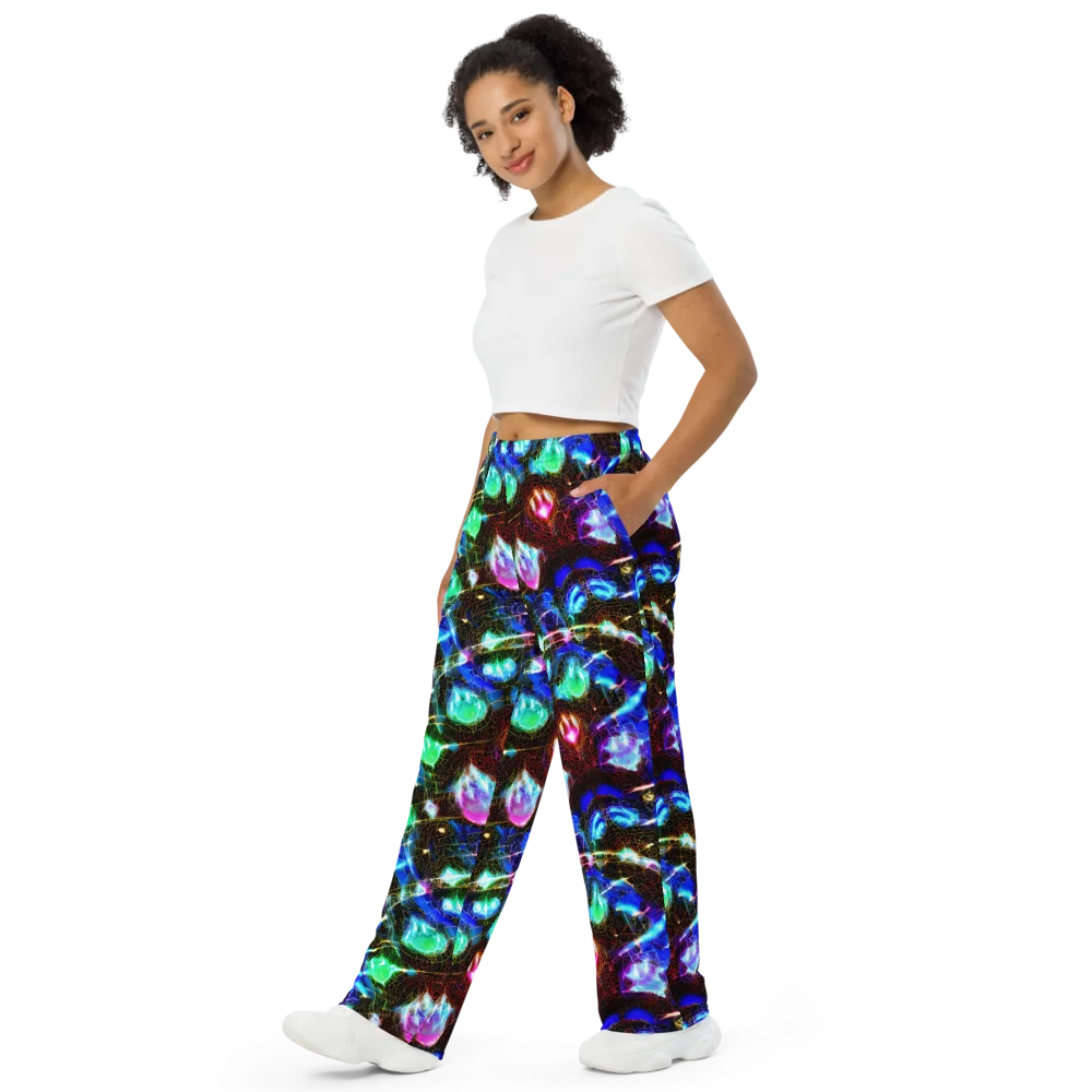 Galactic Vein on Wide-Leg Pants — Left Front