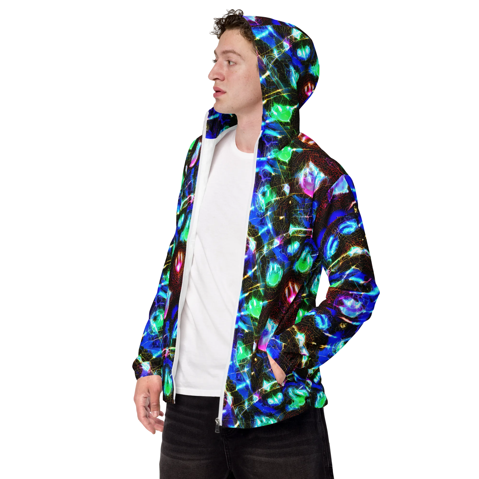 Galactic Vein on Men's Windbreaker — Left Front