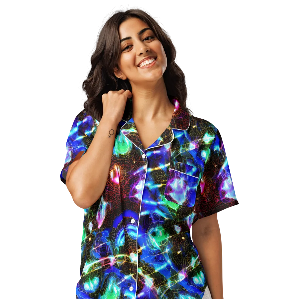 Galactic Vein on Women's Short Sleeve Pajama Top — Front