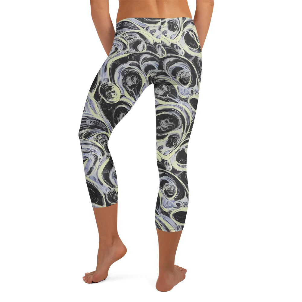 Moonlit Melt on Capri Leggings — Back
