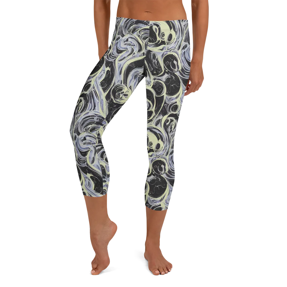 Moonlit Melt on Capri Leggings — Front