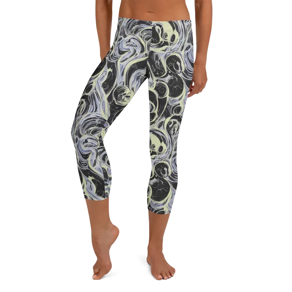 Moonlit Melt on Capri Leggings — Front