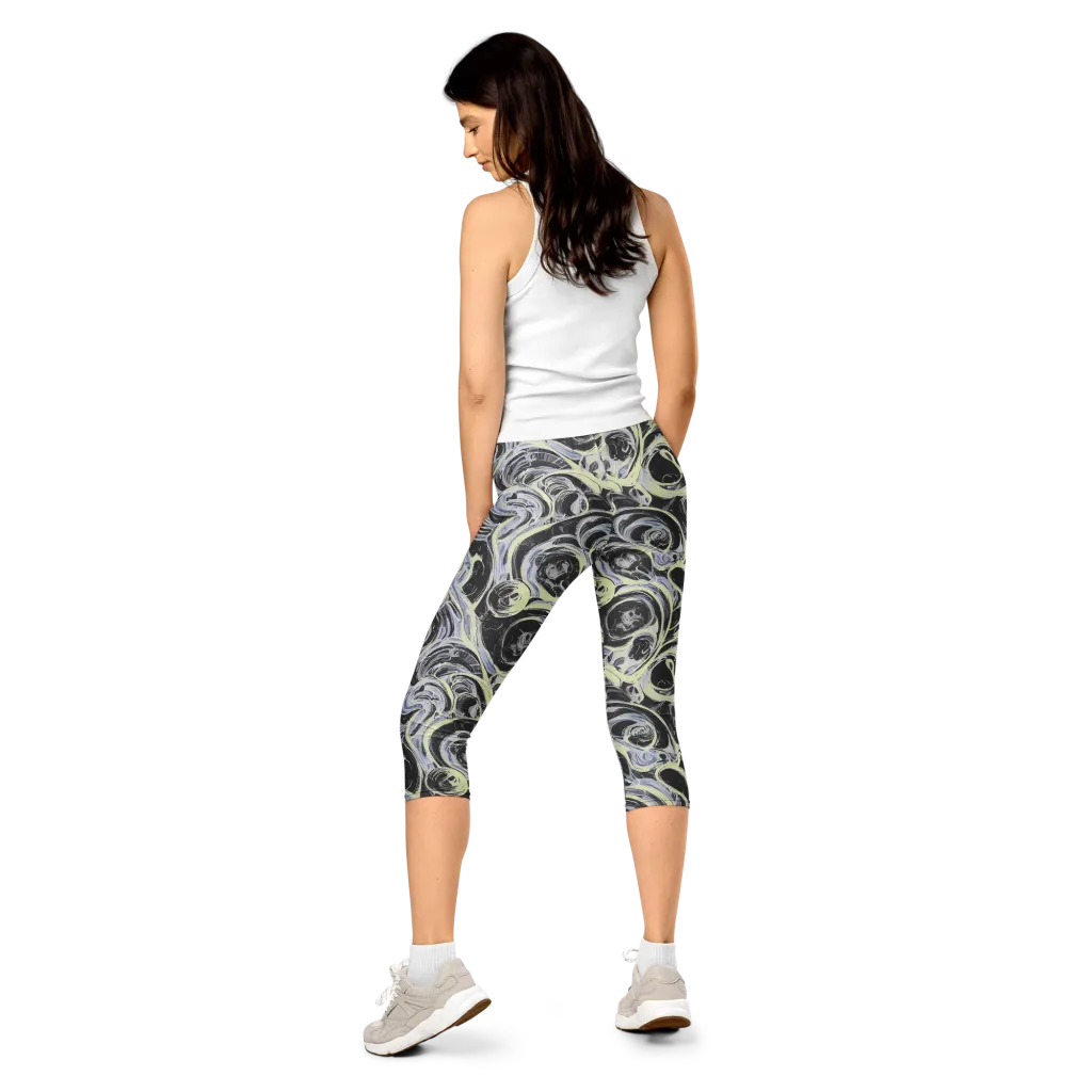 Moonlit Melt on Capri Leggings — Back