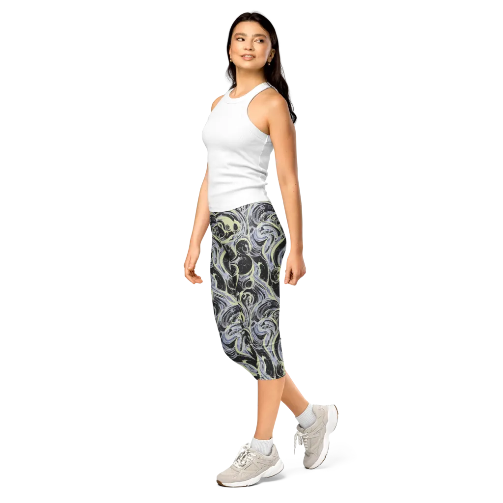 Moonlit Melt on Capri Leggings — Left Front