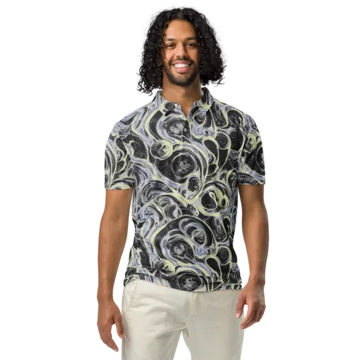 Moonlit Melt on a Men's Slim Fit Polo Shirt