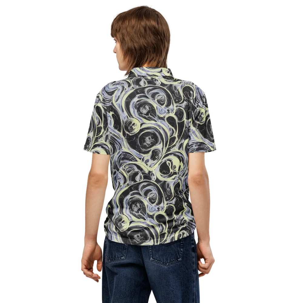 Moonlit Melt on Men's Slim Fit Polo Shirt — Back