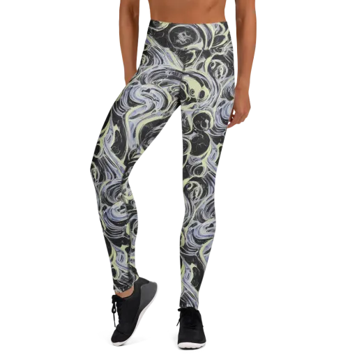 Moonlit Melt on a Yoga Leggings