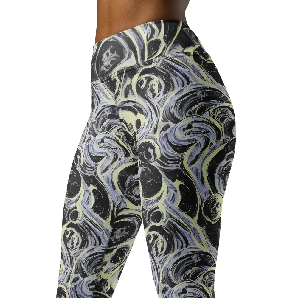 Moonlit Melt on Yoga Leggings — Left Front