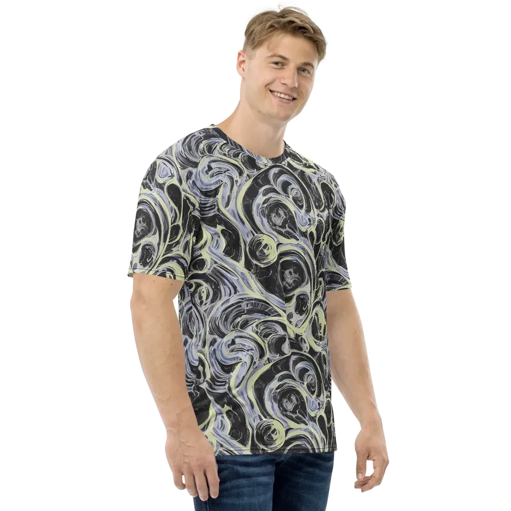 Moonlit Melt on Men's Crew Neck T-Shirt — Right
