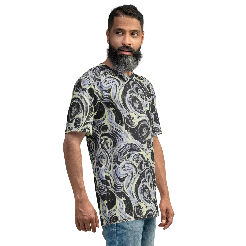 Moonlit Melt on Men's Crew Neck T-Shirt — Right