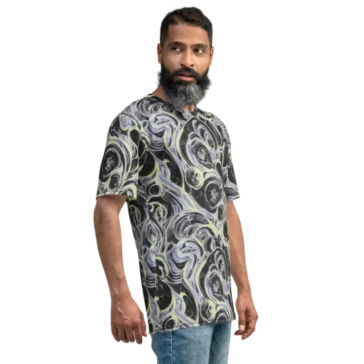 Moonlit Melt on a Men's Crew Neck T-Shirt