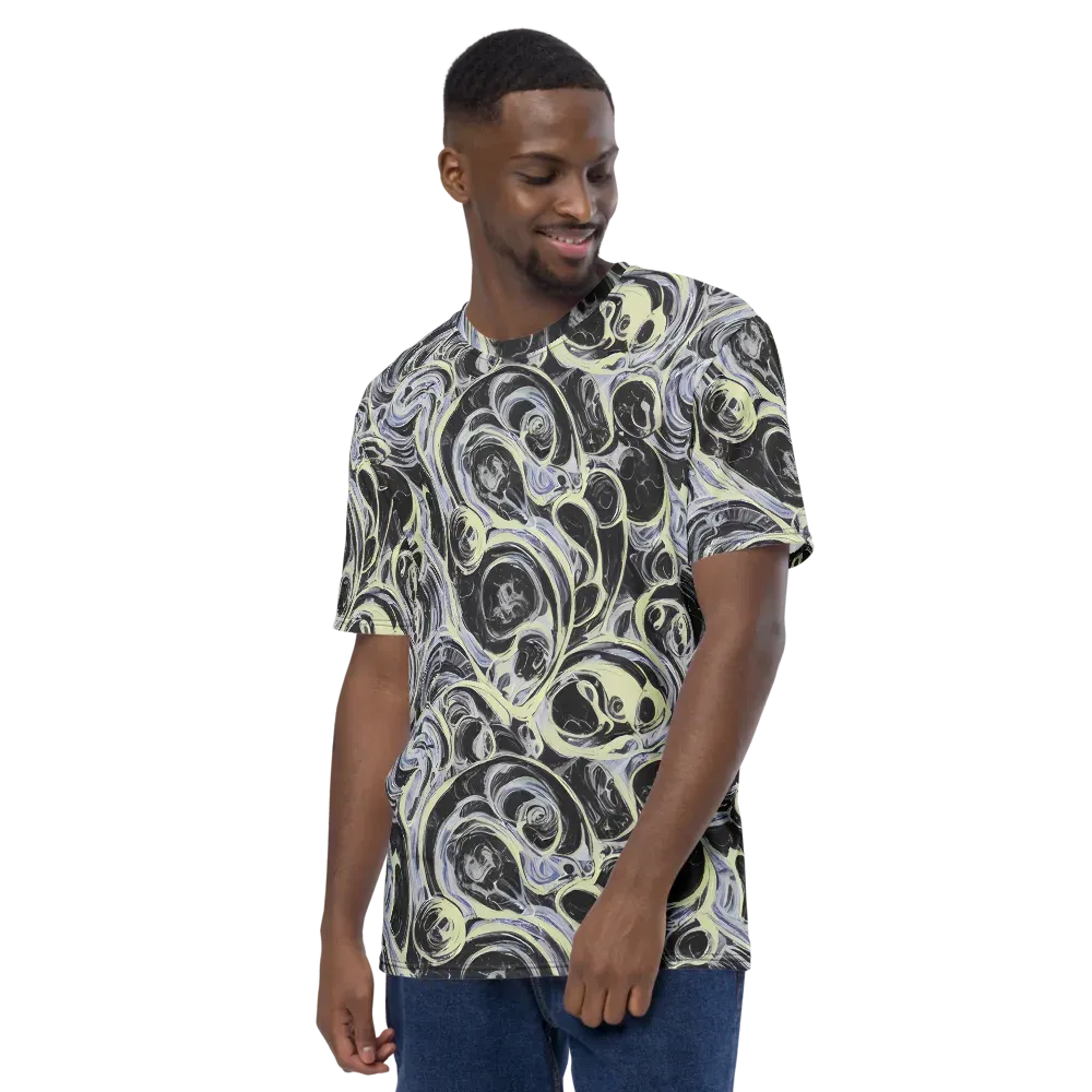 Moonlit Melt on Men's Crew Neck T-Shirt — Left