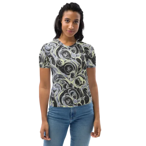 Moonlit Melt on a Women's Crew Neck T-Shirt