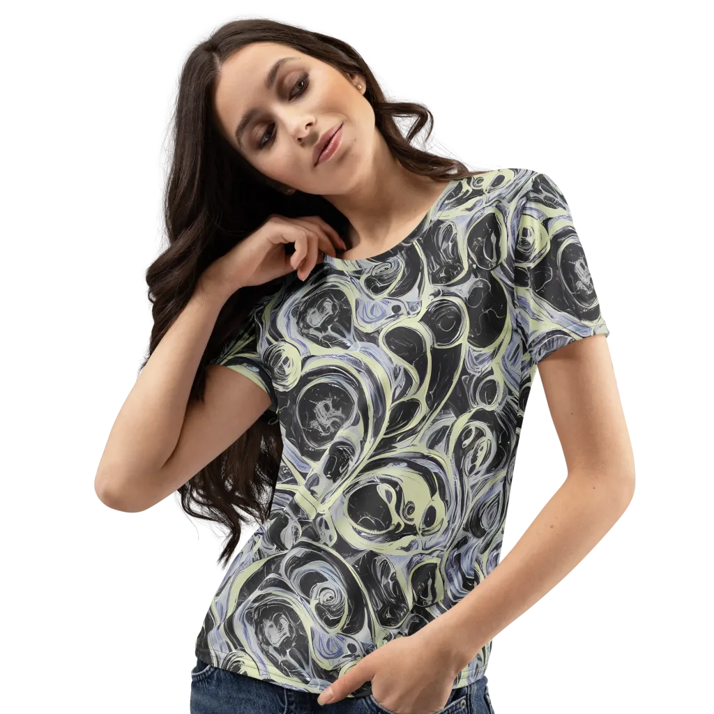Moonlit Melt on Women's Crew Neck T-Shirt — Left Front