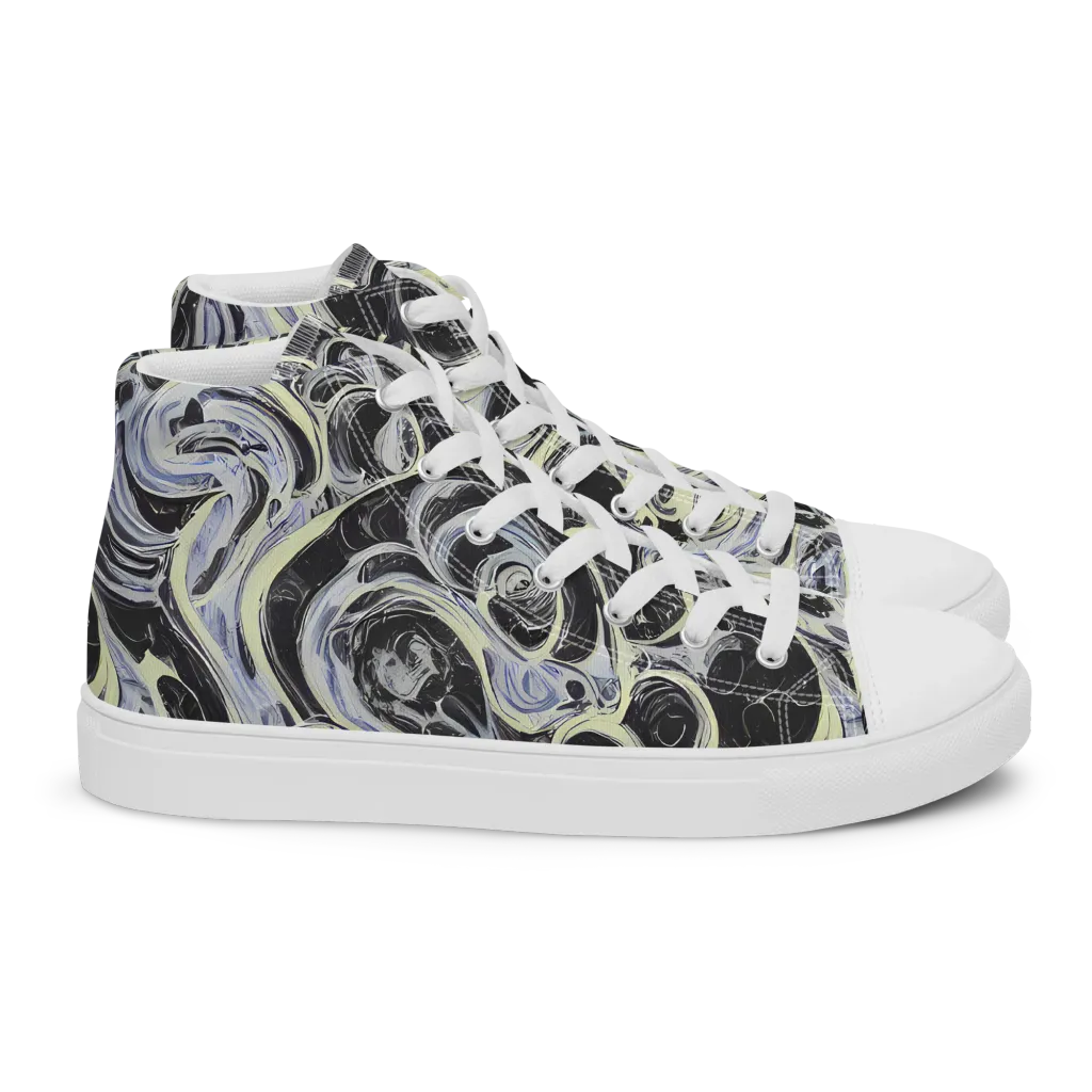 Moonlit Melt on Women's High Top Canvas Shoes — Right