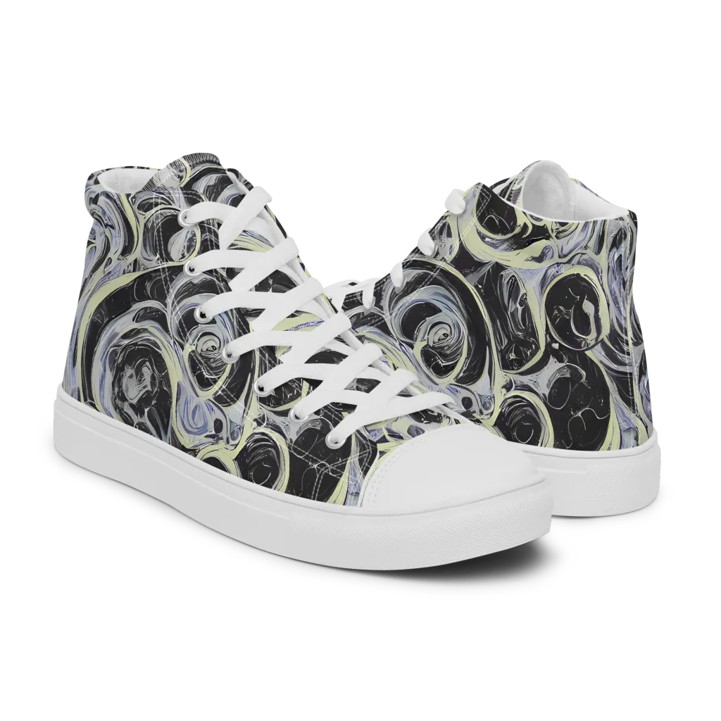 Moonlit Melt on Women's High Top Canvas Shoes — Right