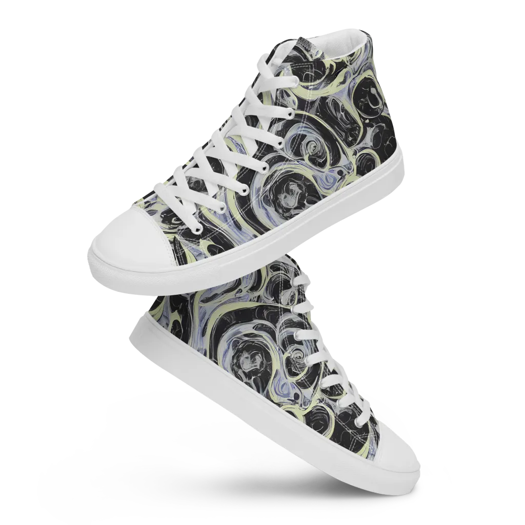 Moonlit Melt on Women's High Top Canvas Shoes — Front