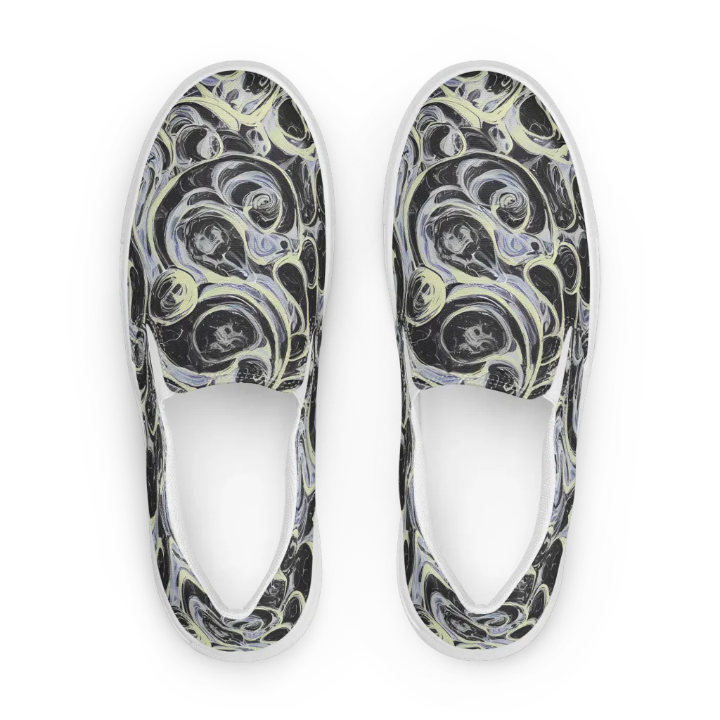 Moonlit Melt on Men's Slip-On Canvas Shoes — Front