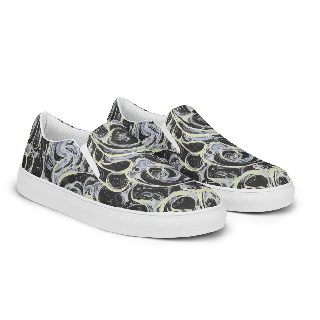 Moonlit Melt on Men's Slip-On Canvas Shoes — Right Front