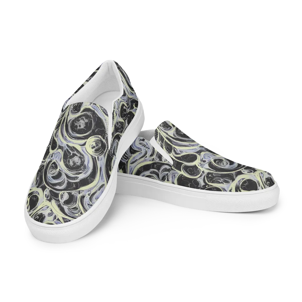Moonlit Melt on Men's Slip-On Canvas Shoes — Left Front