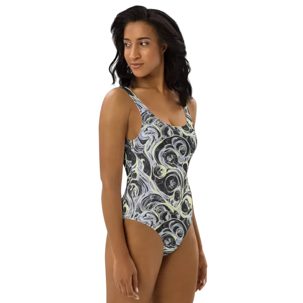 Moonlit Melt on One-Piece Swimsuit — Right