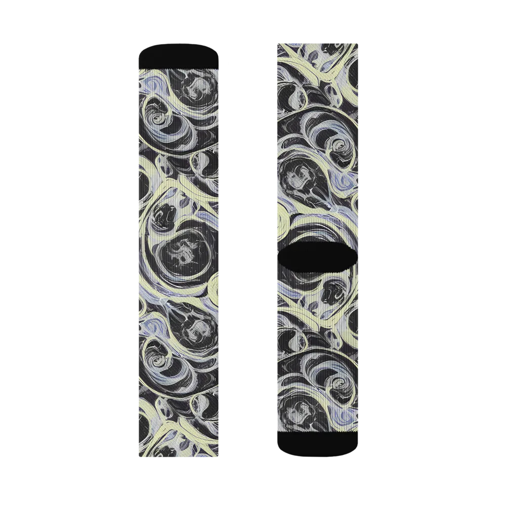 Moonlit Melt on Socks — Left Sock